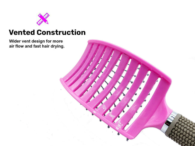 Anti Static Bending Nylon Women's Wet Curly Tangled Hair Brush Styling Tool Main Image