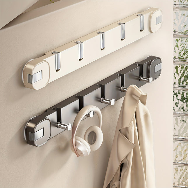 Foldable Wall Mounted Suction Cup Hook Rack Hidden Hooks