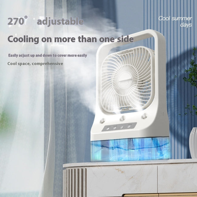Household Cooling Fan Usb Rechargeable Head Adjustable Air Cooling Water Cooled Air Conditioning Tank Low Noise Air Cooler Fans Main Image