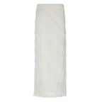 French Elegant Lace Jacquard Twill Skirt