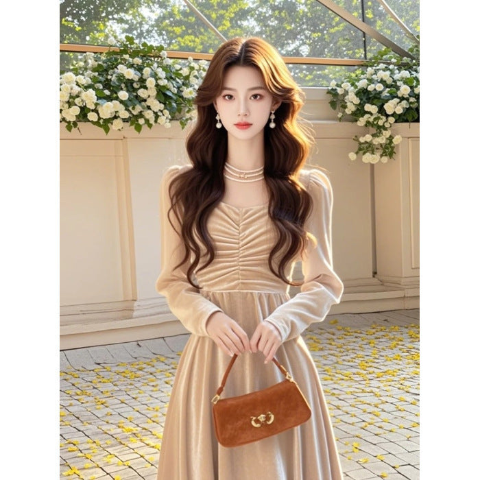 Fairy Dress Sweet Mid-waist Long Sleeve