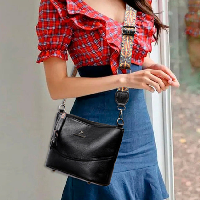 Simple Versatile Bucket Bag High-grade Light Luxury Crossbody Retro Hover Image