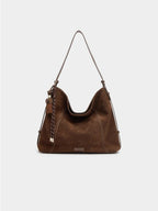 Autumn And Winter Leisure Commuter Large Capacity Deerskin Velvet Vintage Portable Crossbody Tote Bag