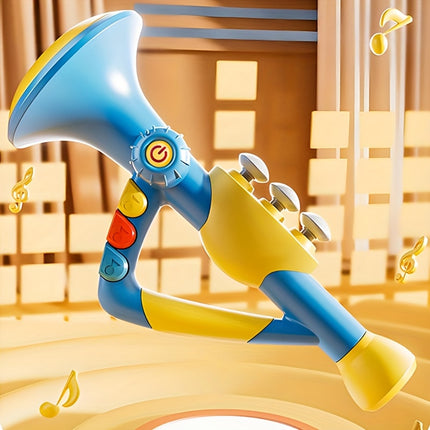 Kids Trumpet Toy Easy To Play Educational Instrument Blue