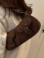 Suede Bag For Women With Large Capacity