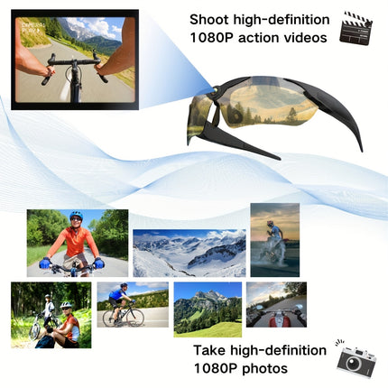 Smart Glasses 1080P Ultra HD Video 32GB Storage Black