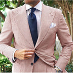 Men's Seersucker Striped Suit Two-piece Suit