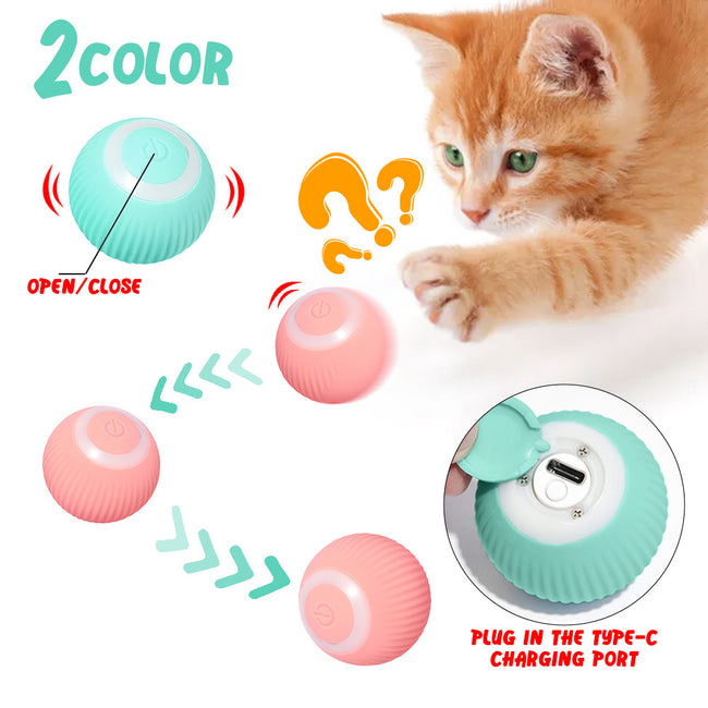 Cat Gravity Intelligent Rolling Ball Tease Toy Pet Automatic Rotating Ball Hover Image