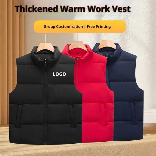 Soft Shell Waterproof Down Cotton Vest Work Clothes Main Image