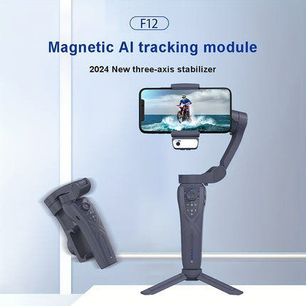 F12 Foldable 3 Axis Handheld Phone Stabilizer Face Tracking