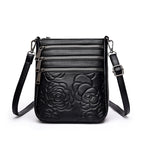 Middle-aged Lady Mother Casual Embossed Shoulder Bag Height