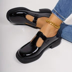 Mary Jane Flats Elegant Loafers With Round Toe Hook