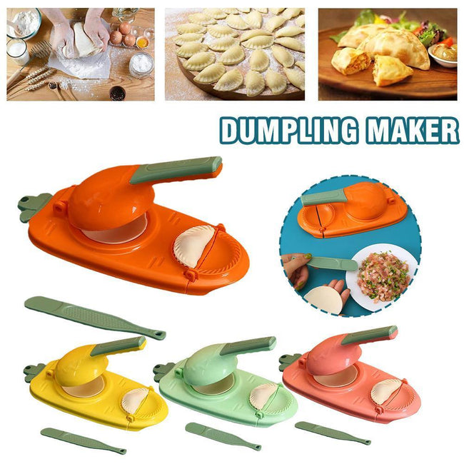 New 2 In 1 Kitchen Dumpling Making Tool Baking Pastry Manual Artifact For Pressing Dumpling Skin Wrapper Mould Dough Press Maker Hover Image