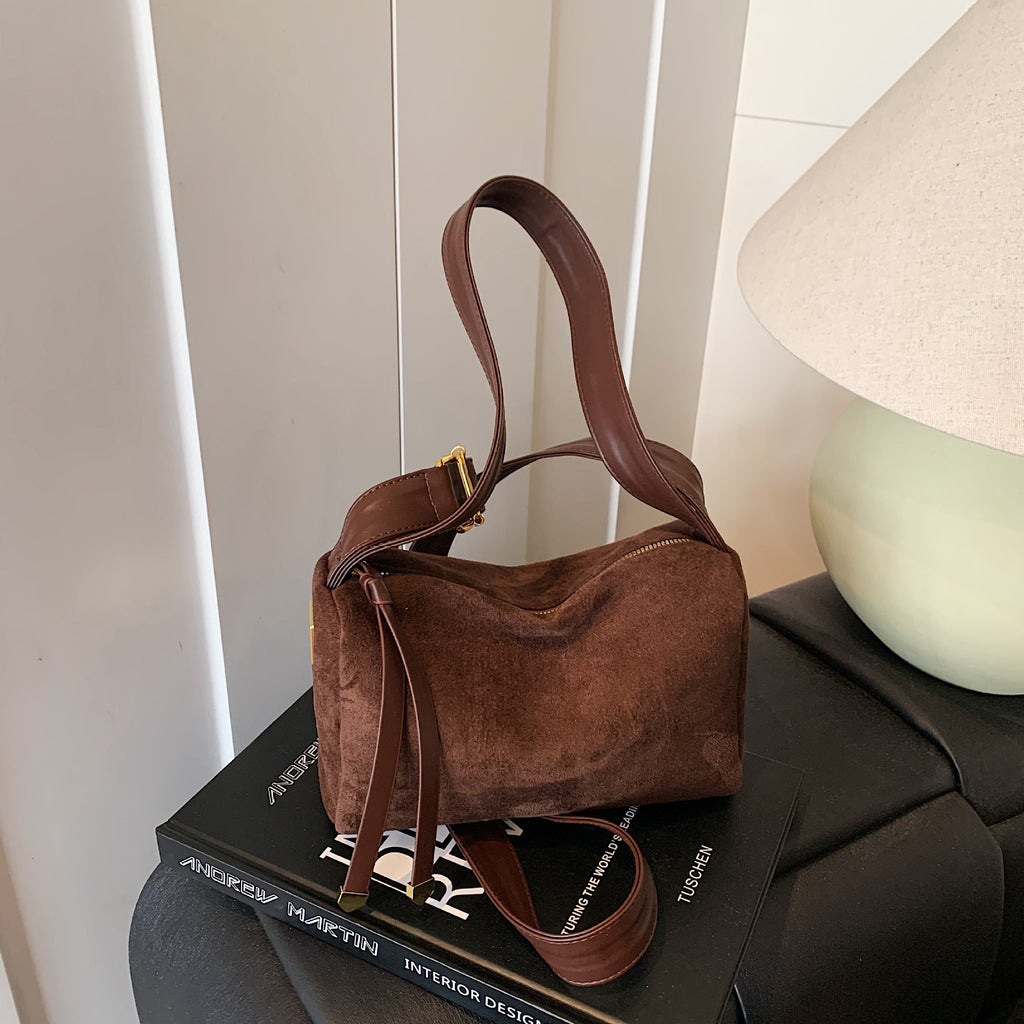 Leather Women's Vintage Suede Underarm Bag