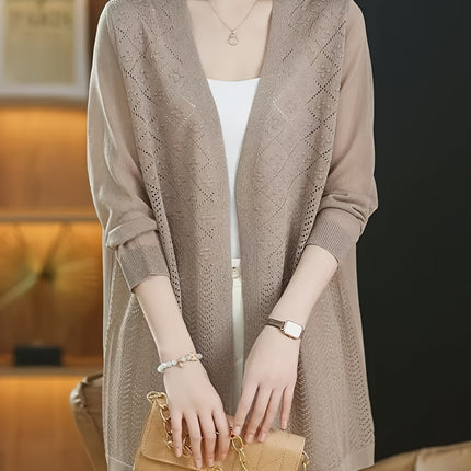 Summer Oversized Cardigan With Cut Out Design Open Front