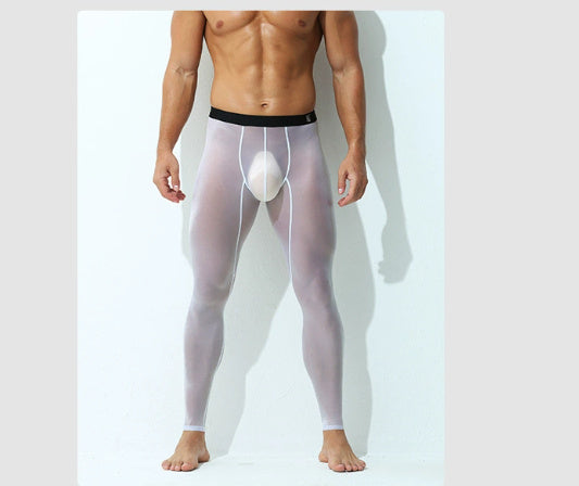 Men's Ultra-Thin Sexy Ice Silk Leggings