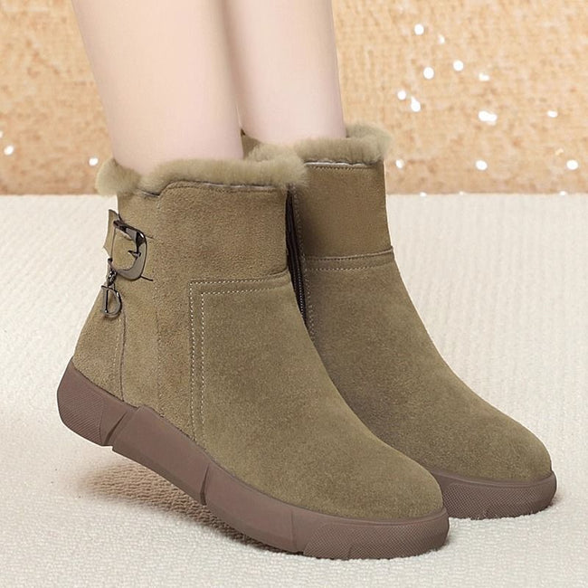 Large Size Snow Boots New Fur Integrated Comfortable Thickened Warm Hover Image