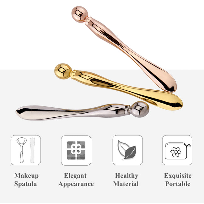 Eye Cream Stick Roller For Face Metal Spatula Puff Applicator Eye Cream Massager Facial Cream Massage Sticks Eye Metal Makeup Spatula Eye Wand 10cm Main Image