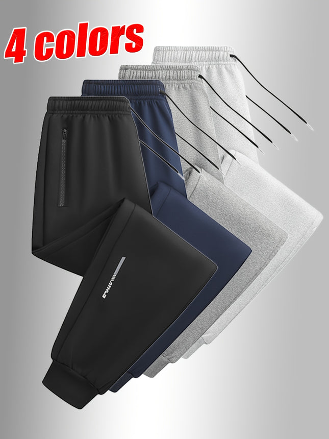 Mens All Season Casual Pants With Reflective Letter Print