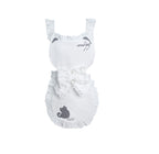 Gray Knitted Top Kitten Embroidered Apron Gray Knitted Cake Dress