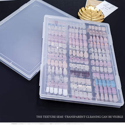 Waterproof Nail Storage Box With 180 Degree Flat Color Board