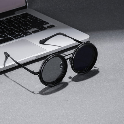 Vintage Inspired Aluminum Magnesium Frame Glasses With Case