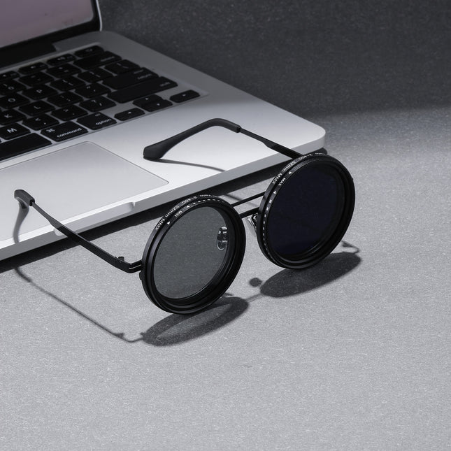 Vintage Inspired Aluminum Magnesium Frame Glasses With Case