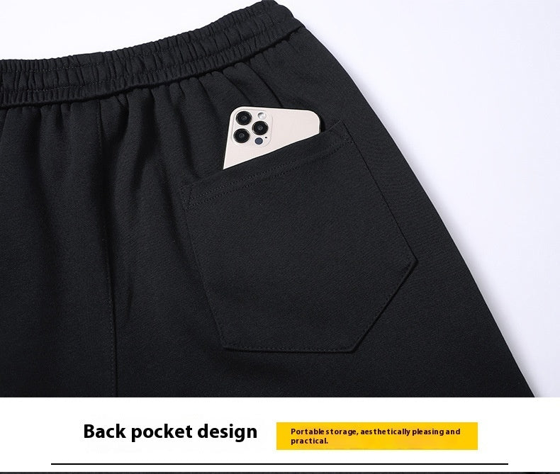 Pure Cotton Solid Color Leisure Sports Suit Autumn And Winter