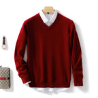 Men's Solid Color Plus Size Winter Bottoming Knitted Sweater