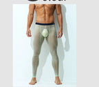 Men's Ultra-Thin Sexy Ice Silk Leggings