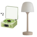 Retro Turntable Speaker Wireless Bluetooth-compatible 5.0 Vinyl Record Player Stereo Sound With White Noise RGB Projection Lamp Effect