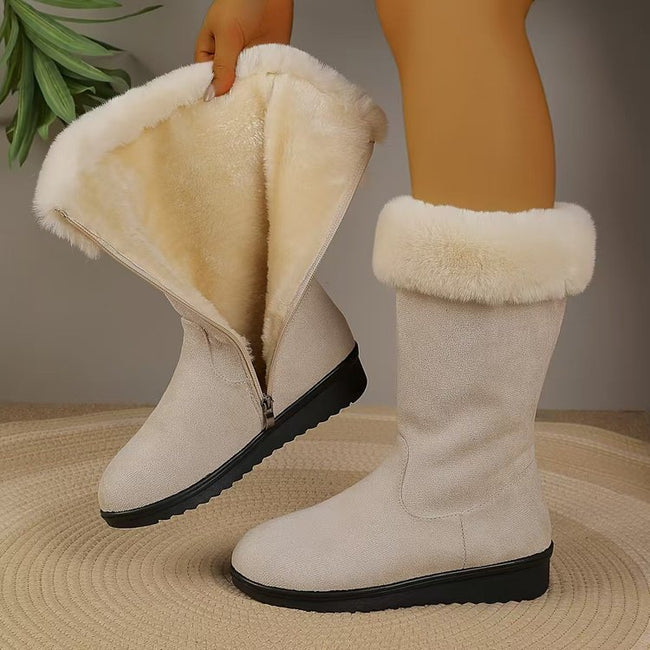 Fleece-lined Thickened Mid-calf Versatile Snow Boots Hover Image
