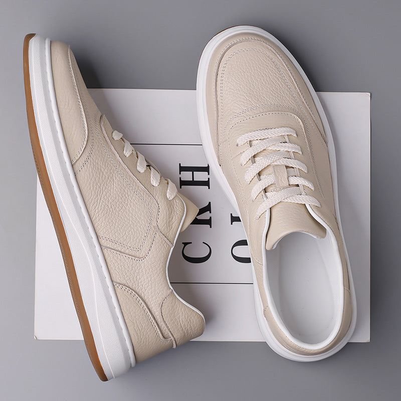 Casual Soft Leather Soft Bottom Men's Sneakers
