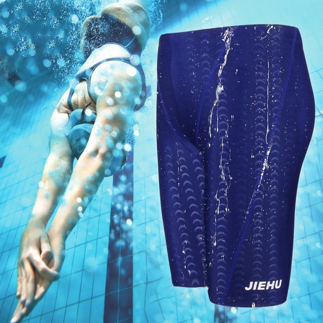 Men's Five-point Anti-embarrassment Swimming Trunks Shark Skin Quick-drying Tight Training Swimming Trunks Main Image