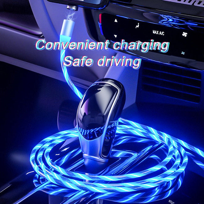 Magnetic Charging Cable Streamer Fast Charging Cable Lighting Micro USB Cable LED Magnet Charger Type-C Cable Hover Image