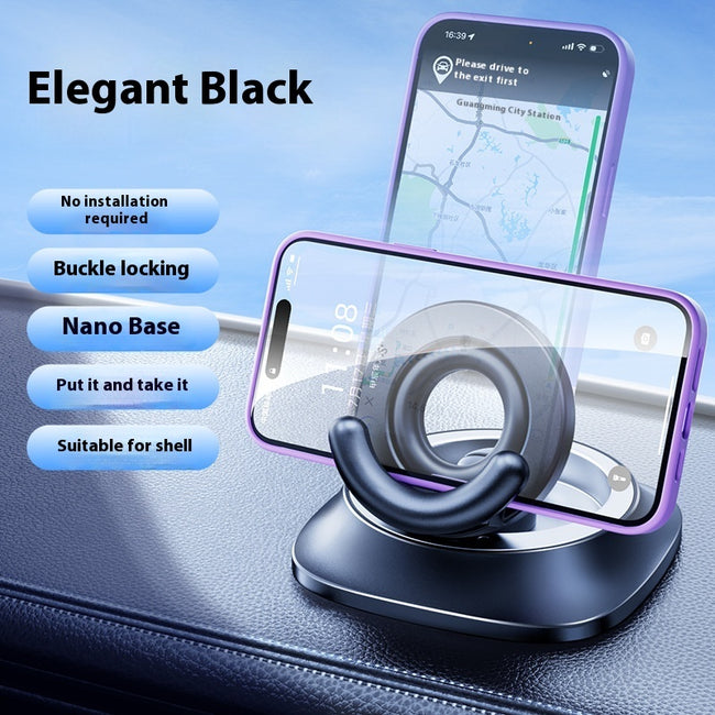 Magnetic Phone Holder With Vacuum Suction Foldable Adjustable Car Mount Magnetic Bracket Suction Nonslip For Busy Commuters Main Image