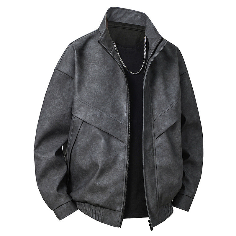 All-matching And Handsome Slim Fit Leather Coat