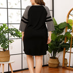 Color Contrast Patchwork Homewear Loose Casual Pajamas