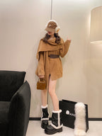 Women's Winter Faux Fur Lined Short Boots, Fashion Thick Bottom Ankle Booties With Warm Plush Trim For Casual Daily Wear