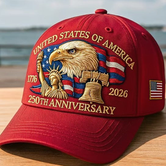 Embroidered American Eagle Head 250 Weeks Old Baseball Cap Hover Image