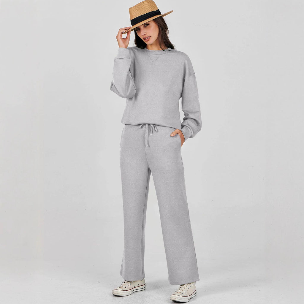 Fashion Casual Long Sleeve Sweater Suit