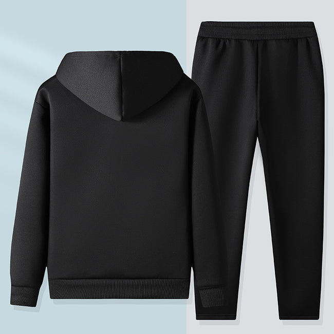 Autumn And Winter Warm Leisure Sports Men's Coat Hooded Jacket Blouse And Pants Main Image