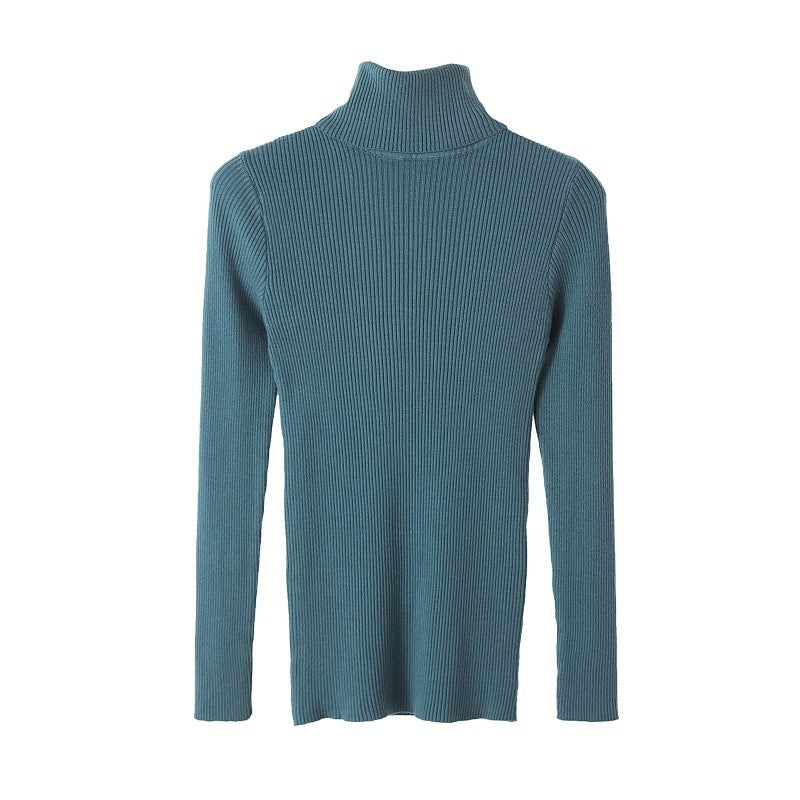 Turtleneck Slimming Sweater Top Pullover