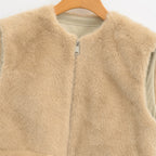 Women's Faux Fur Zipper Waistcoat