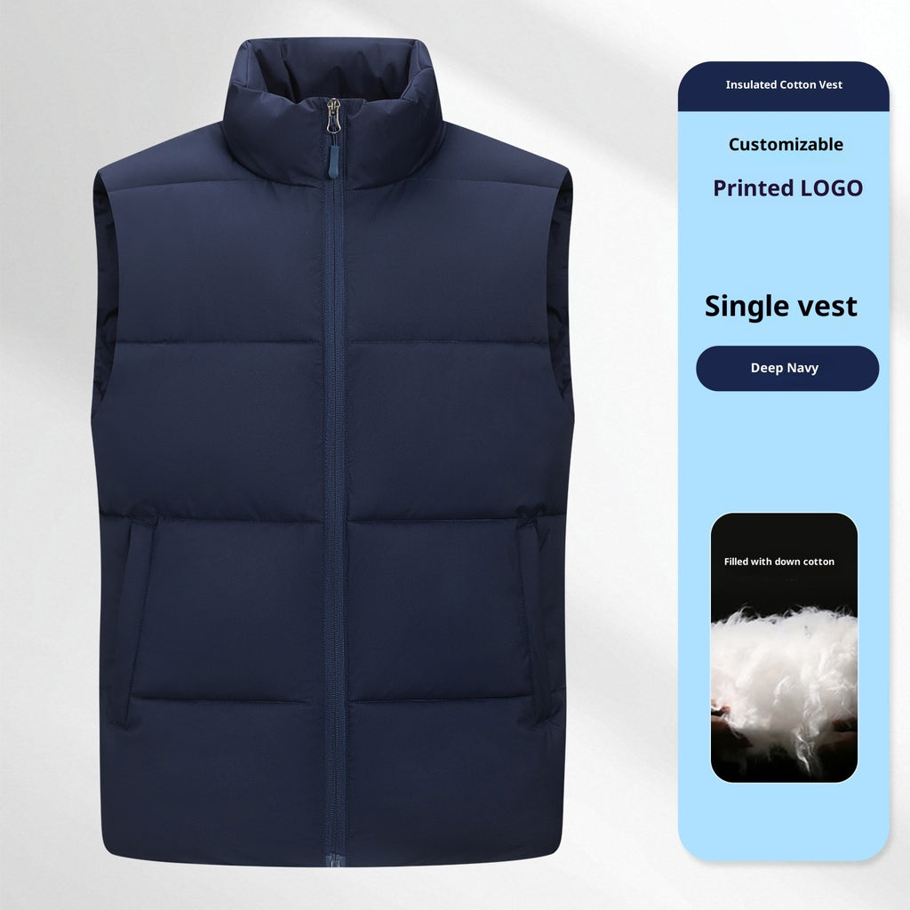 Soft Shell Waterproof Down Cotton Vest Work Clothes