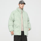 Stand Collar Deerskin Velvet Loose Windproof Warm Quilted Jacket High Quality Trendy Wild Protection