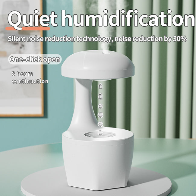New Arrival Portable 800ml H2o Anti Gravity Usb Air Water Droplet Cool Mist Smooth Sailing Aromatherapy Humidifier For Bedroom Hover Image