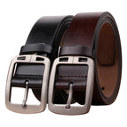 Men's Antique Pin Buckle Cowhide Belt