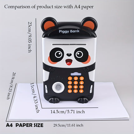 Interactive ATM Style Money Bank With Fingerprint Lock Panda