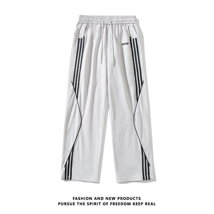 Thin Ice Silk Outdoor Work Clothes Straight Casual Pants